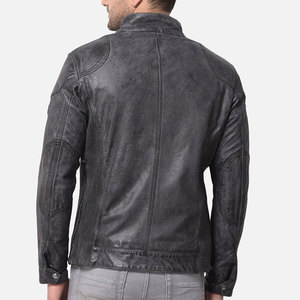 Long Sleeve Front Zipper Style Men's Biker Leather <b>Jacket</b> <b>Cheap</b> Price Regular Fit Heavyweight <b>Winter</b> Wear Men's Leather <b>Jacket</b> - Product Image 4