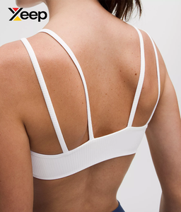 เสื้อชั้นในกีฬาโยคะคุณภาพสูงสำหรับผู้หญิง XEEP รุ่น XC-SB-161 แบบเรียบง่าย ระบายอากาศได้ดี สายปรับได้ แผ่นรองถอดออกได้ รองรับได้ดีเยี่ยม แห้งเร็ว - Product Image 4