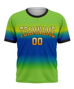 Jersey Deportivo Personalizado OEM con Cuello Redondo Degradado – Uniforme de Equipo con Impresión por Sublimación y Tela de Secado Rápido - Product Image 4