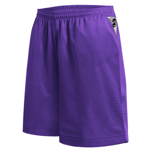 Shorts en maille respirants pour hommes, style urbain, taille mi-haute, 100 % polyester, motif uni, avec cordon de serrage à la taille - Product Image 6