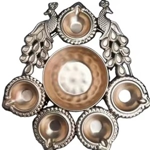 ชามใส่น้ำประดับทำจากโลหะสีเหลืองทองสำหรับตกแต่งบ้าน - Product Image 3