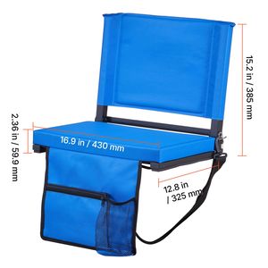 Sedile Pieghevole per Tribuna con Tracolla, Sedia da Stadio con Cuscino Spesso e Supporto Lombare, Sedute Imbottite per Tribuna - Product Image 2