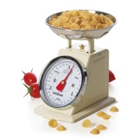 Balance de cuisine Excelsa Cream, capacité 3 kg, acier inoxydable, design vintage, affichage à aiguille