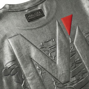 Camiseta de Moda Urbana Metálica de Lujo, Camisa de Diseñador Urbana Extra Grande, Camiseta Casual para Hombre, Tendencia Europea y Estadounidense, MALUZA INDUSTRIES, 100% Algodón - Product Image 5