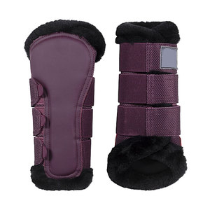 Protège-jambes roses pour chevaux avec maille respirante et sangle Velcro pour le soutien du pastèrnes, pour l'entraînement et la course - Product Image 3