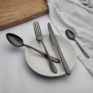 Juego de cubiertos/cubiertos de acero inoxidable de gracia brillante Grado 202/304 Cuchara brillante Tenedor y cuchillo Cuchara de bebé para mesa de comedor - Product Image 2