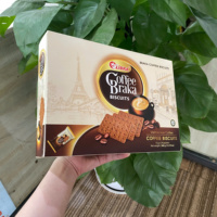 Biscuits croustillants au café Braka Premium 360g, saveur crème douce, procédé de laminage, export Vietnam, norme ODM