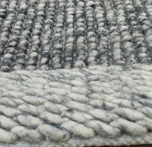 Alfombra de lana tejida a mano con tejido plano |   Alfombra Moderna Abstracta Gris con Textura |   Alfombra Antideslizante Ecológica Hecha a Mano para Mascotas - Product Image 1