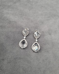 Pendientes de Diamantes Americanos Brillantes de Moda, Piedras Ovaladas y Cuadradas de Primera Calidad, Colección de Accesorios Elegantes para Mujer - Product Image 6
