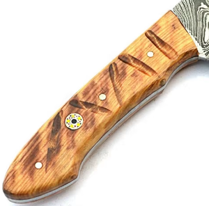 Cuchillo de Chef de Acero de Damasco Hecho a Mano de Alta Calidad, Duradero, Apto para Lavavajillas, Ambidiestro, Acabado Moderno Cepillado, Hoja de Prestigio - Product Image 4