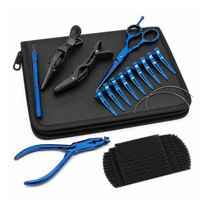 Kit d'accessoires pour extensions de cheveux en acier inoxydable, outils d'installation de cheveux, crochet de tissage, extension de cheveux professionnelle de précision - Product Image 1