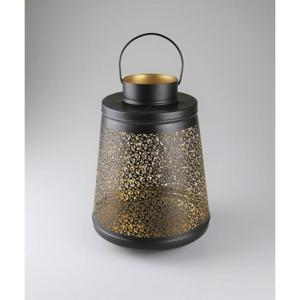 Farol Metálico Cónico con Recortes Geométricos, Ligero, Resistente al Calor, Color Dorado, Diseños Personalizables, Portavelas - Product Image 5