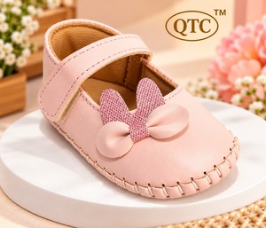 Chaussures d'été Mary Jane pour bébés filles, avec nœud, dessus en Raxine, semelle intérieure rembourrée en Ragzine, semelle souple, ballerines de princesse, premières chaussures de marche pour tout-petits - Product Image 4