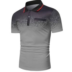 Nouveau Polo Homme Décontracté Sportif Imprimé Numérique Tendance Été Coupe Slim Manches Courtes avec Poche Avant - Product Image 2