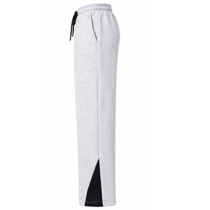 Custom Design Grey Fleece Casual Trousers Elastic Drawstring Waist Relaxed Straight Leg Sweatpants Winter <b>Lounge</b> Wear <b>For</b> <b>Mens</b> - Product Image 2