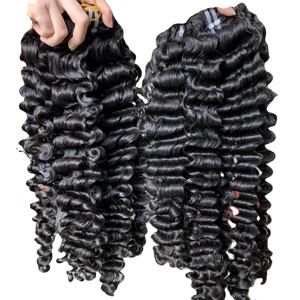 Extensions de cheveux vierges non traitées, alignées sur les cuticules, 36 pouces, double trame, style ondulations océaniques, trame simple, en provenance du Vietnam - Product Image 2
