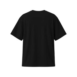Black DropOver Tee T-shirt surdimensionné pour hommes en coton de qualité supérieure, col rond, manches courtes, coupe ample, streetwear, t-shirt basique confortable - Product Image 6