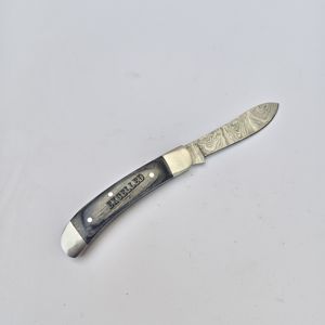 Cuchillo Plegable de Bolsillo de Acero de Damasco Hecho a Mano Personalizado con Funda de Cuero, Cuchillos al por Mayor de Grado Industrial OEM - Product Image 4
