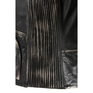 <b>Mens</b> THUNDER Vintage Waxed Genuine Napa Leather Biker <b>Jacket</b> Quilted Piping Panels Polyester Lining Standup Collar Custom - Product Image 4