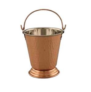 Cubo de Hielo de Cobre Martillado, Enfriador de Bebidas Aislado en Oro Rosa, Cubo de Hielo de Cobre Dorado de Lujo - Product Image 1