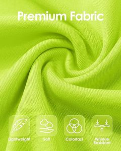 <b>Men's</b> Long Sleeve Rash Guard Solid <b>Neon</b> Green Quick Dry 100% Polyester Swim Shirt UPF50+ Anti-UV Protection - Product Image 6