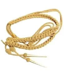 Aiguillette de hombro trenzada a medida con gancho y puntas de latón, cordón de alta calidad para eventos ceremoniales y formales - Product Image 2
