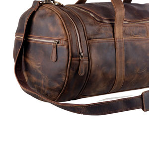 Bolsas Deportivas de Fin de Semana de Última Moda, Transpirables, de Cuero Vacuno en Diferentes Colores, con Cierre de Cremallera - Product Image 6