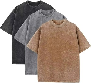 New Custom Luxury Drop Shoulder T-shirts Custom Brand Plain Oversized Blank Loose Fit Washed Cotton <b>Tshirt</b> Men <b>Polyester</b> T Shirt - Product Image 6