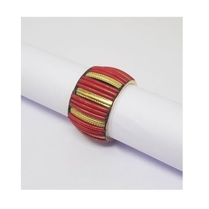 Anneaux de serviette de luxe modernes en mosaïque scintillante, motif or et argent, pour la décoration de table de mariages et banquets. - Product Image 6