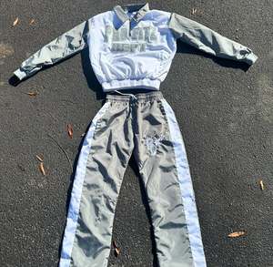Custom <b>Men's</b> Quarter Zip Nylon Windbreaker <b>Jacket</b> and Shorts Set Water Resistant <b>Summer</b> Tracksuit Two Piece Outfit - Product Image 3