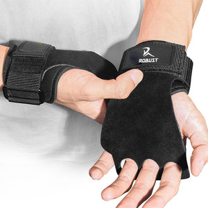 Sangles de musculation respirantes en cuir de vachette pour exercices de musculation et levée de poids - Product Image 1