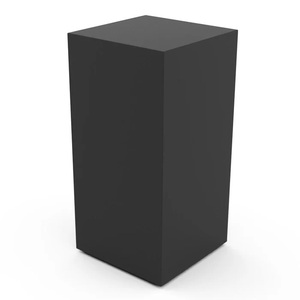 Urne funéraire en métal, haute et carrée, pour cendres, finition noire, bords nettoyés et dessus fermé, pour la commémoration - Product Image 2