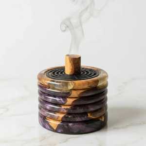 Handcrafted Wooden Bakhoor Burner Arabic Mabkhara <b>Incense</b> <b>Holder</b> for Bakhoor Frankincense and Traditional Fragrance - Product Image 4