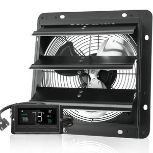 Ventilatore da Soffitta a Parete da 3 Metri con Motore EC da 820 CFM, Controllo a 10 Velocità e Regolatore di Temperatura/Umidità - Product Image 1