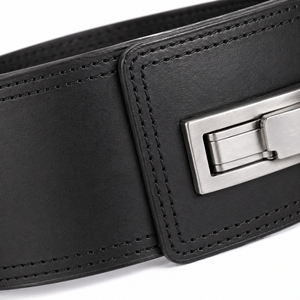 เข็มขัดยกน้ำหนักหนังวัวคุณภาพสูง ระบายอากาศได้ดี พร้อมหัวเข็มขัดแบบคันโยก  รับสกรีนโลโก้ สำหรับผู้ชาย ออกกำลังกาย ยกน้ำหนัก เดดลิฟท์ - Product Image 3