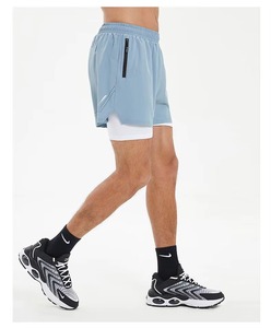 Men's <b>Black</b> Quick Dry Bermuda Shorts With Zippered Pockets Elastic Waist Casual Sport <b>Pants</b> - Product Image 2