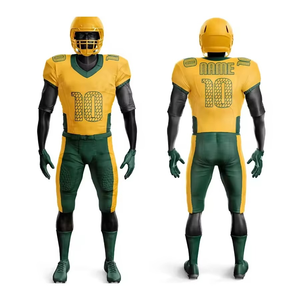 Uniforme de football américain personnalisable, style unique pour les équipes, manches courtes, respirant, taille plus, uniformes de football américain - Product Image 1