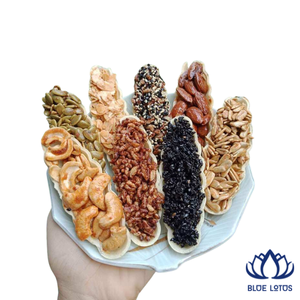 MÁS VENDIDO |   Tarta de Frutos Secos Caramelizados, Tarta Crujiente de Almendras y Anacardos para Postre Diario, Venta al por Mayor para Cafeterías, Vietnam - Product Image 1