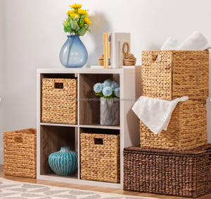 ARTÍCULO POPULAR 2022 Cesta de Mimbre de Jacinto de Agua para Almacenamiento, Cesta de Mimbre para Estante, Cesta de Almacenamiento |   Artesanías Tienphong - Product Image 1