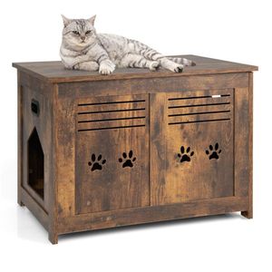 27.5\" Cat House Pet Supplies with Side Entrance Versatile Coffee Table End Table or Nightstand - Product Image 1