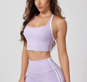เสื้อชั้นในกีฬาคุณภาพสูงแบบเปิดหลัง เซ็กซี่ ยืดหยุ่นสูง สำหรับผู้หญิง ออกแบบพิเศษแบบไร้สายรัดหลัง เหมาะสำหรับออกกำลังกาย วิ่ง และฟิตเนส - Product Image 1