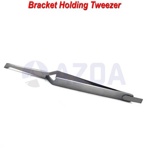 Stainless Steel Orthodontic <b>Bracket</b> Holding Forceps Cross Locking Dental Placement Surgical Instrument CE Certified - Product Image 5