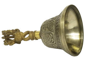 ระฆังทองเหลืองมีเสียงกริ่งแบบมือถือของชาวพุทธธิเบตเครื่องดนตรีสำหรับสวดมนต์เครื่องทองตกแต่งบ้านขนาดเล็ก - Product Image 3