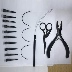 Kit de pinces pour extensions de cheveux de haute qualité pour salon professionnel, micro-anneaux, nano-anneaux et outils de retrait d'extensions de cheveux - Product Image 2