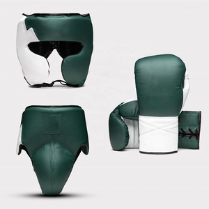 DAWNFROCE FIGHT GEARS Ensemble de boxe MMA/Kickboxing : Casque, Gants, Protection inguinale en Cuir PU et Cuir de Vachette, Durable et Respirant - Product Image 2