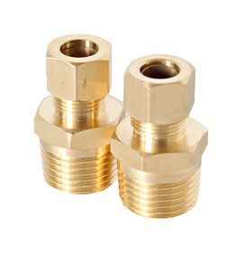 ข้อต่อท่อทองเหลือง 1/2 นิ้ว x 1/4 นิ้ว แบบเกลียวนอก NPT ข้อต่อลดขนาด OEM ขัดเงา สำหรับเรือ (AOL-013) SAE # 130138 - Product Image 5