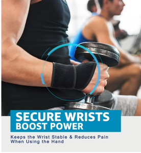 Soportes de Muñeca, Vendas de Neopreno Ecológicas y Transpirables para Alivio del Dolor de Túnel Carpiano, Artritis y Tendinitis, Soporte de Compresión para Gimnasio - Product Image 5