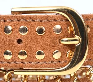 Cinturón de Cuero Genuino de Vaca de Moda 2026 para Hombre y Mujer, Grabado a Mano, con Cuentas Multicolor Vintage y Decoración de Aleación, Hecho en India - Product Image 3