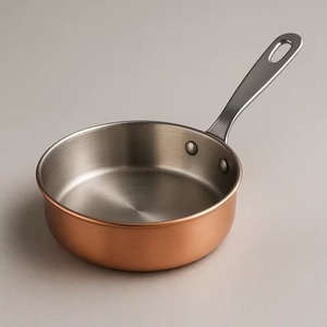 Copper <b>Saucepan</b> Stainless Steel Round Cooking Pot Modern Design Corrosion Resistant Handle - Product Image 1