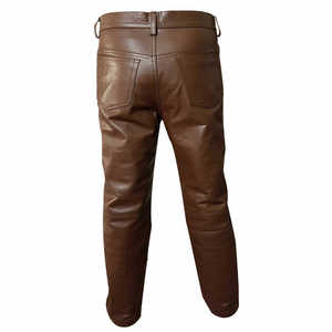Pantalons en cuir pour hommes OEM ODM, vêtements de mode, pantalons en cuir sur mesure, qualité supérieure durable, fabricant - Product Image 2